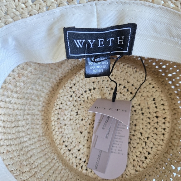 New Wyeth Lacey Raffia Crochet Scalloped Edge Natural Bucket Straw Hat NWT - Picture 15 of 15